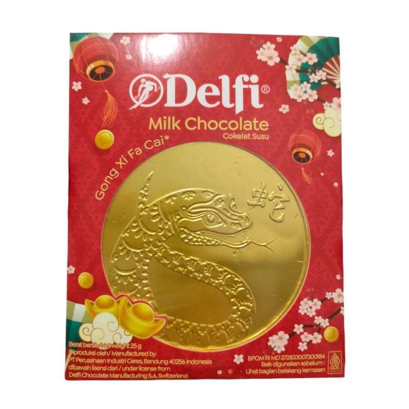 

Delfi Lunar Chocolate Imlek Prosperity Snake Fu Coklat Koin 1 Box (isi 10)