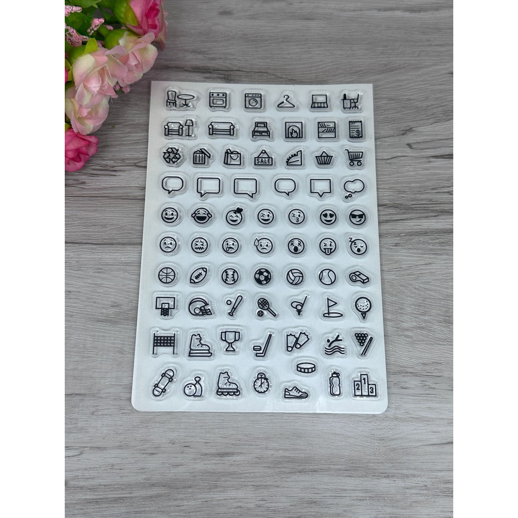 2024 new CLEAR STAMP Mood icon DIY Scrapbook Card album paper craft silicon rubber roller transparen