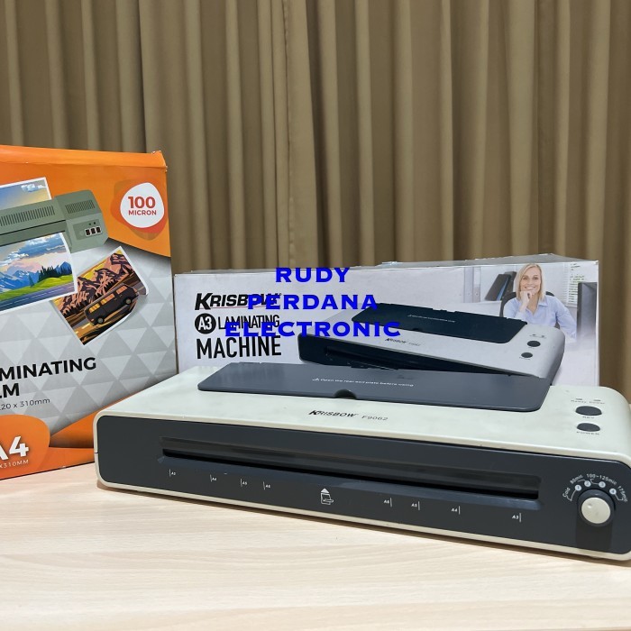 

O99 MESIN LAMINATING LAMINASI LAMINATOR A3 KRISBOW + PLASTIK A4 100 MICRON