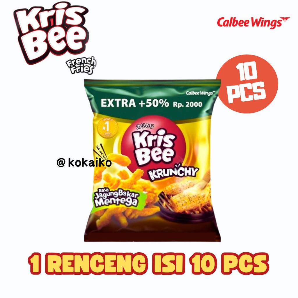 

(15gr) Krisbee Krunchy Jagung Bakar Mentega | 1 Rcg isi 10 pcs
