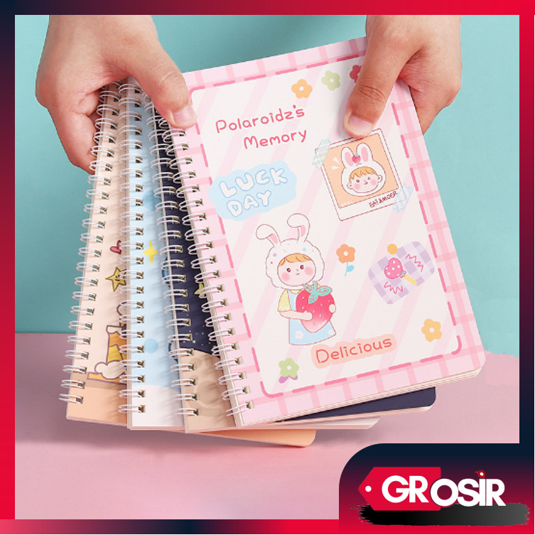 

Grosir - S5908 Notebook Ring Motif Random A5 / Buku Tulis Sekolah Isi 60 Lembar / Buku Catatan / Buku Diary / Buku Tulis Random