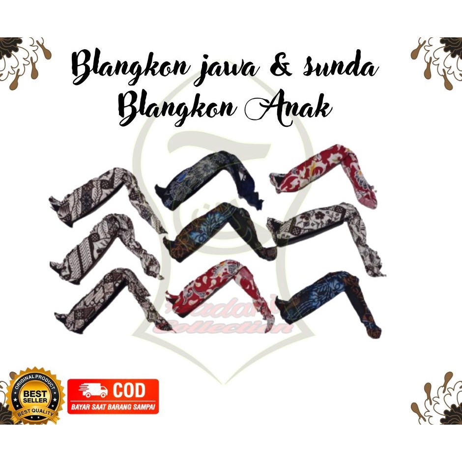 KET KEPALA SUNDA/JAWA BATIK ANAK BLANGKON  BATIK ANAK UDENG BATIK TOTOPONG ANAK IKAT KEPALA SUNDA