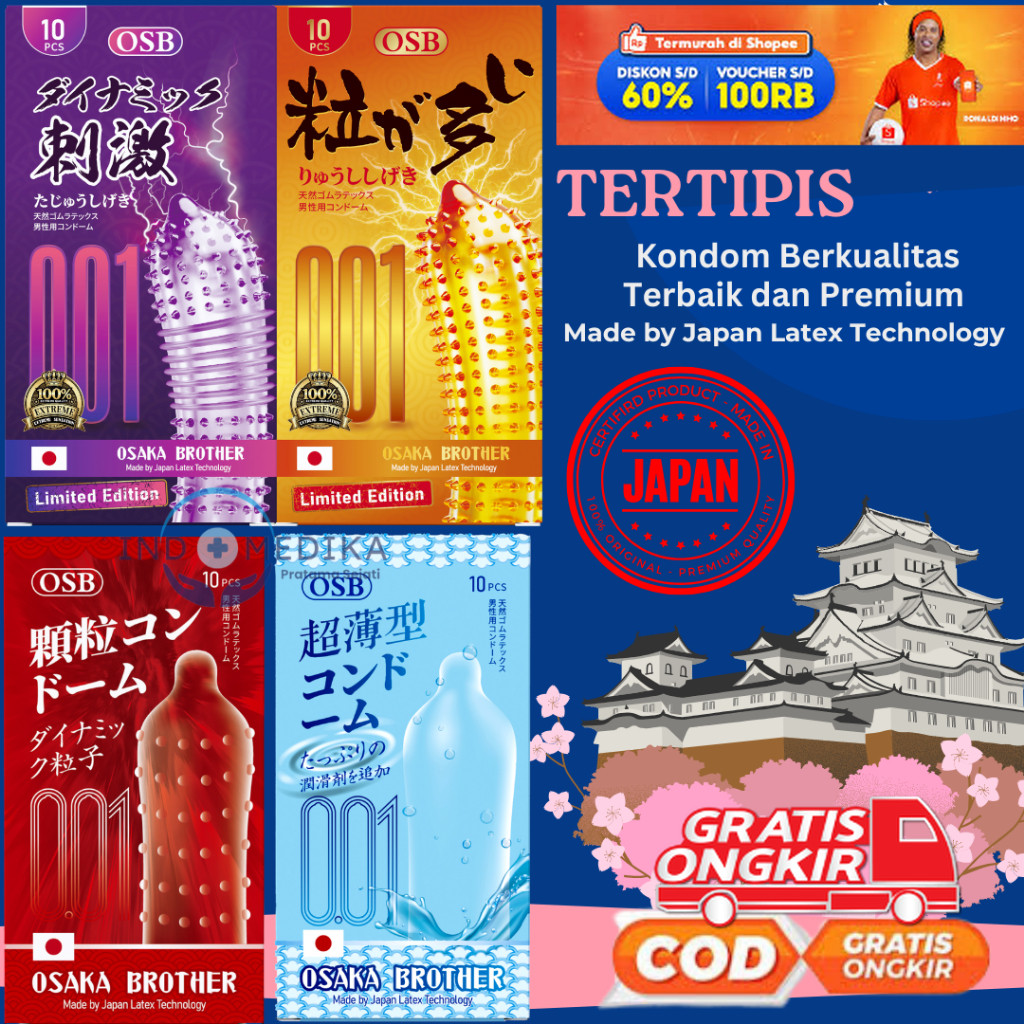 okee (Tahan Lama) Kondom OSB 001 - Kondom Gerigi Super  - Wanita Cepat Orgasme - (Privasi Aman)