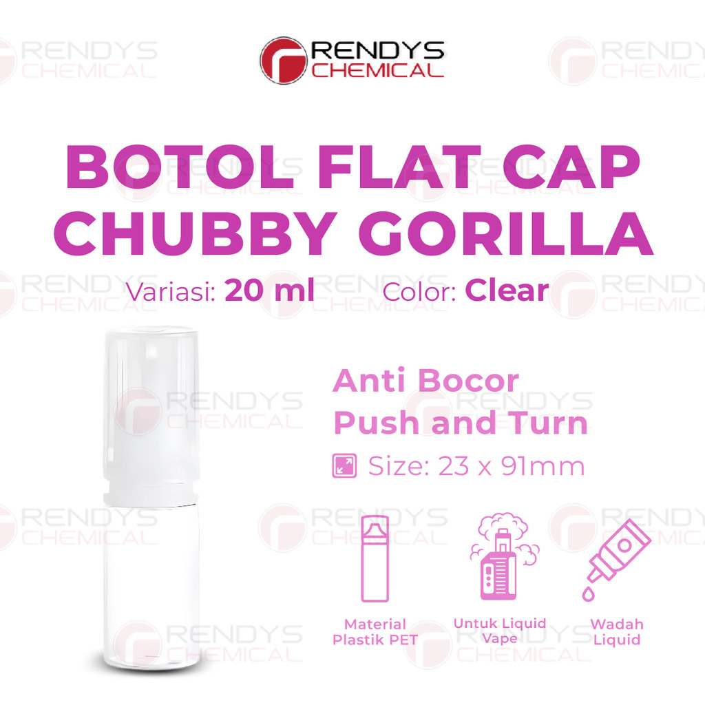 Botol Chubby 20ml FLAT CAP / Botol Tetes 20ml Botol Childproof