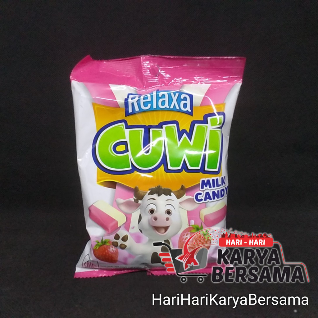 

PERMEN RELAXA CUWI STRAWBERRY MILK CHEWY CANDY 125GR
