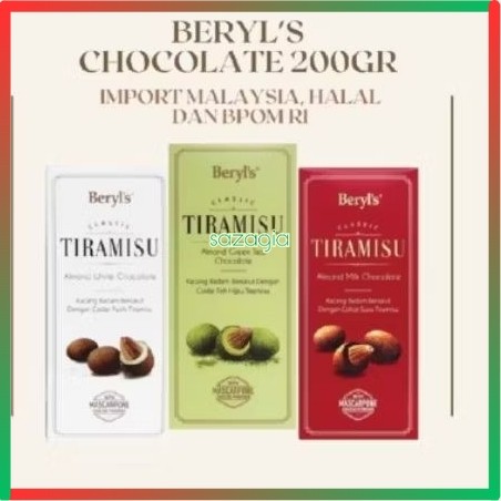 

(SG) COKLAT BERYLS BERYL'S CLASSIC TIRAMISU ALMOND BOX KOTAK 200GRAM COKELAT MALAYSIA
