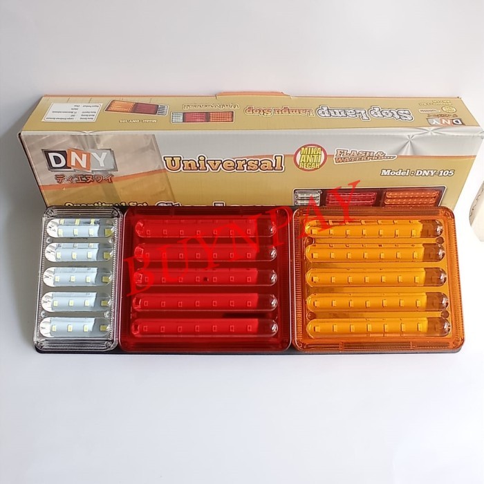 LAMPU STOP LAMP TRUK TRONTON FUSO UNIVERSAL LED DNY 105 FLASH 2PC