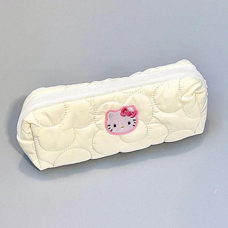 

Sanrio Hello Kitty Pencil Pouch Large Capacity Pen Case Cute Kt Cat Cosmetic Bag Girls Student Supplies Stationery Gifts