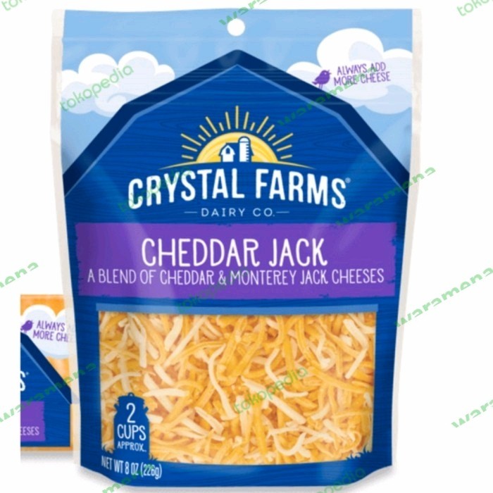 

Crystal Farms Cheddar Jack Shredded 226gr
