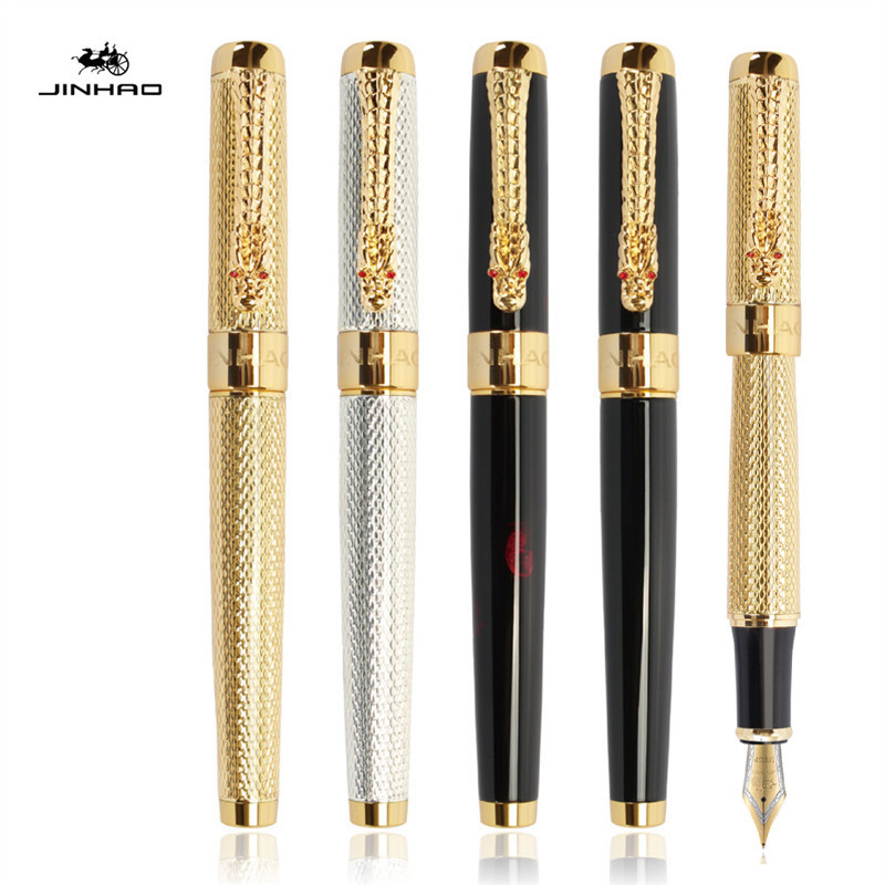 

Luxury Jinhao 1200 All Colour Dragon Bright Gold Fountain Pen Business Office school Supplies Student Stationary