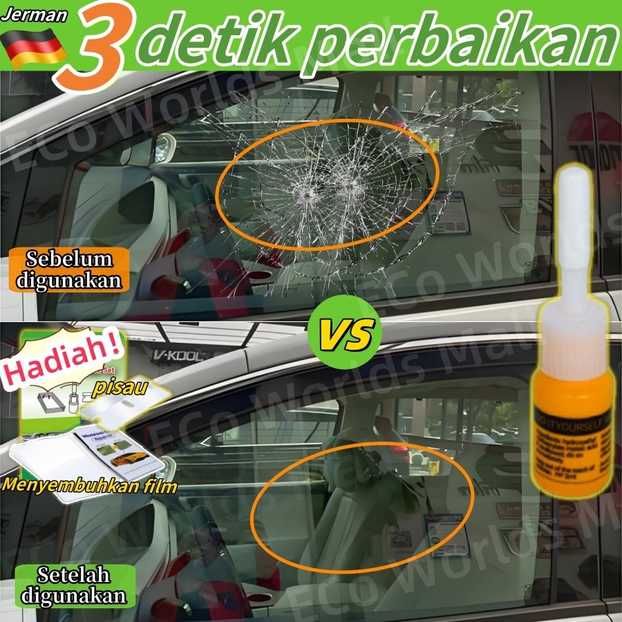 lem kaca depan mobil retak tanpa bekas original glass repair kit lem perekat kaca retak hp retak Ser