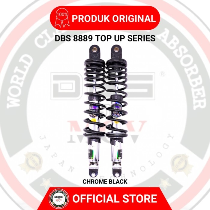 Shockbreaker Shock Sok Non Tabung DBS 8889 Top Up 340mm Nmax PCX Old - Chrome/Black