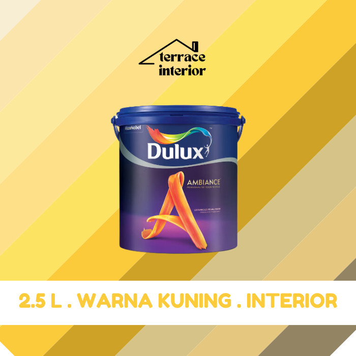 Cat Tembok Dulux Ambiance Interior 2.5L Kuning Yellow Gloss
