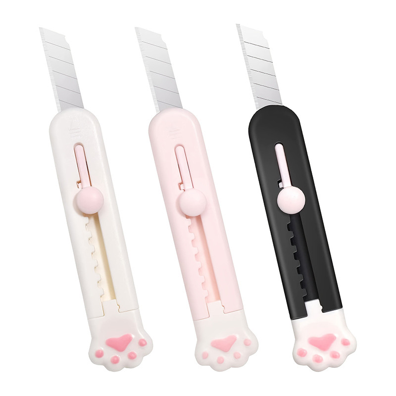 

Mini Cute Cat Paw Utility Knife Lovely Cat Paw Kawaii Open Box Cutter Letter Envelope Opener Mail Knife School Office Supplies
