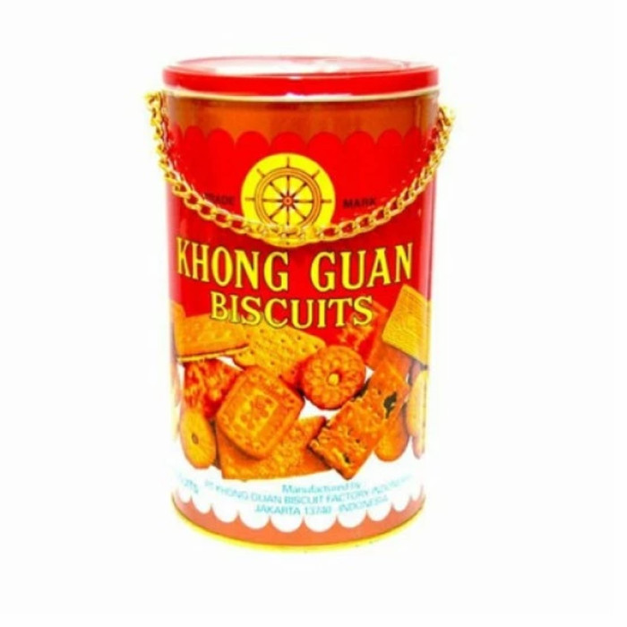 

Khong guan biscuits assorted bulat rantai 1000gr kaleng/ tin