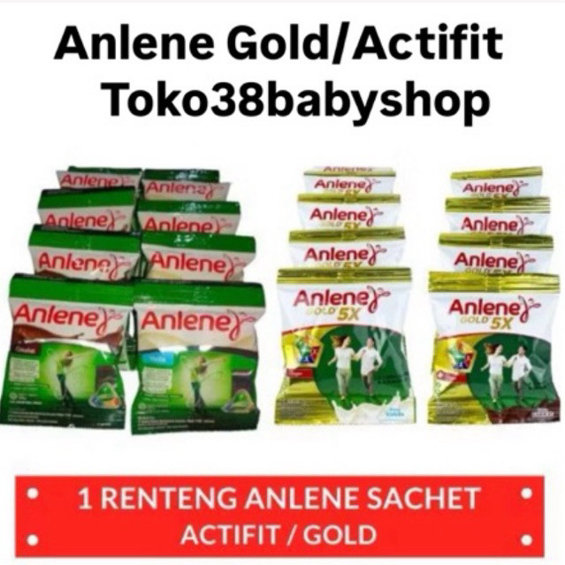 

ANLENE SACHET GOLD 25GR / ACTIFIT VANILA 20GR COKLAT 22GR (10 SACHET)