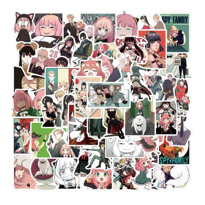 

sticker luggage waterproof 50 pcs spy x family
