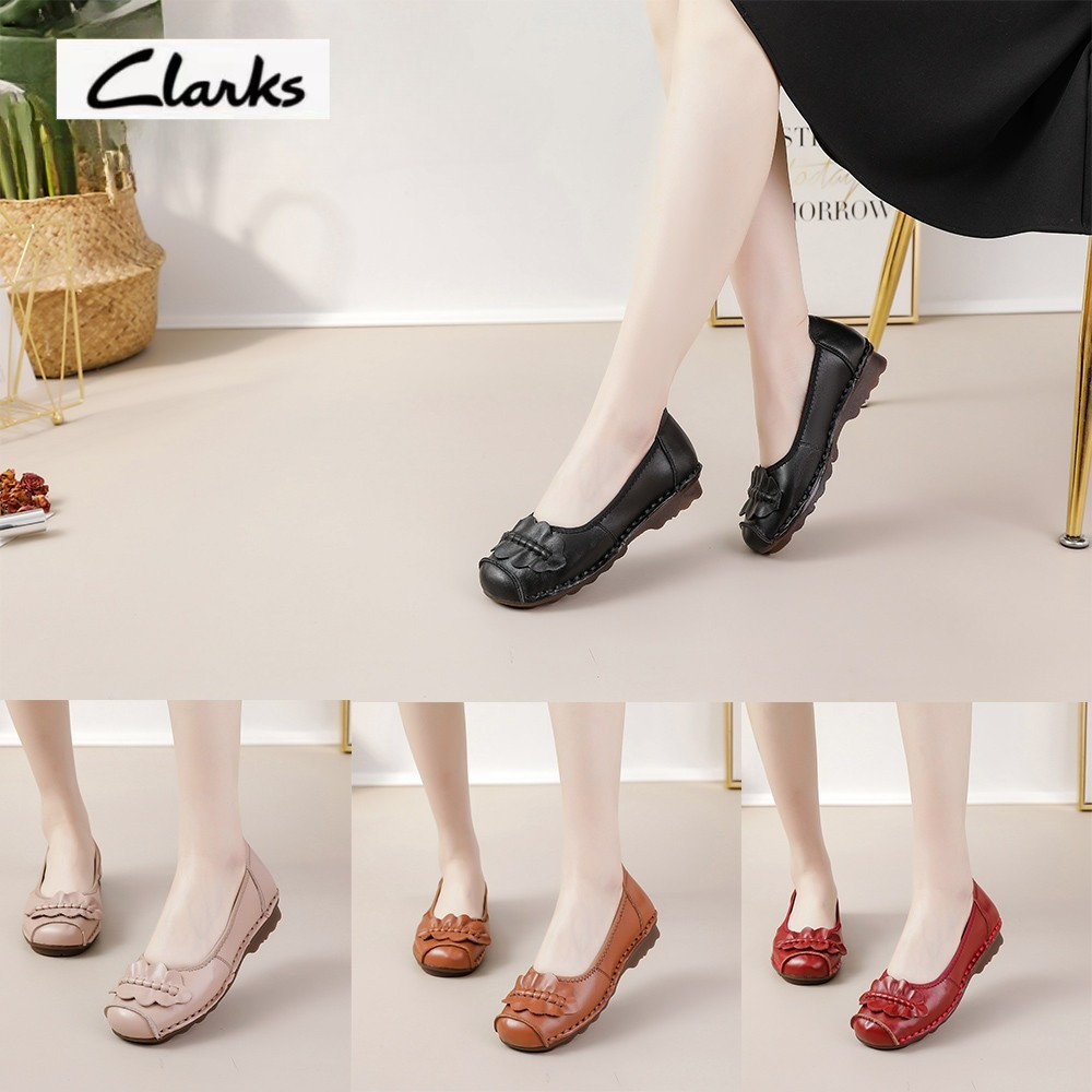 Sepatu Clarks Wanita new pita Sepatu  woman   kulit asli  melati flat shoes