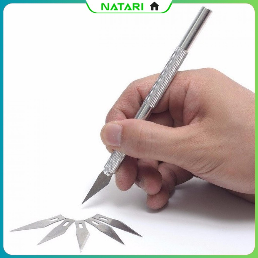 

KNIFEZER Pisau Ukir Seni Hobby Crafting Art Knife Aluminium Handle - WL-9309