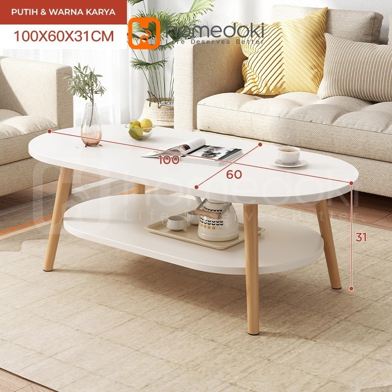 Homedoki Meja tamu / Coffee table / Meja Kopi / Meja Coffee Minimalis / Meja Tamu Minimalis Modern /