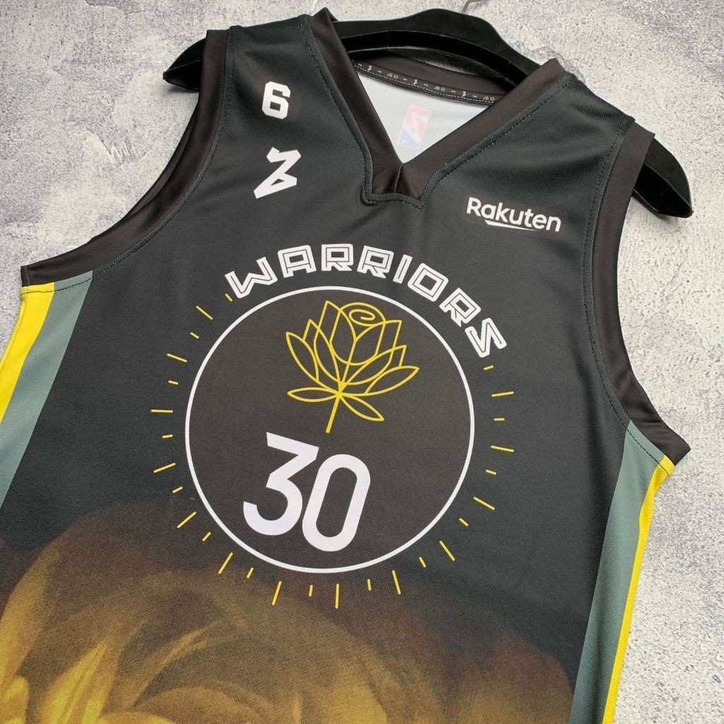 Jersey Basket Stephen Curry GSW 30 Hitam Black Rose City - Swingman Kaos Baju Atasan