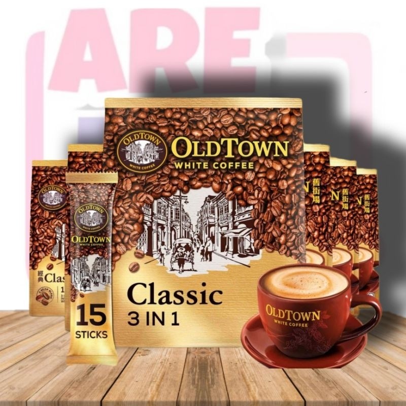 

kopi oldtown old town klasik, less sugar, cane sugar ,creamer, rich kaw, hazelnut