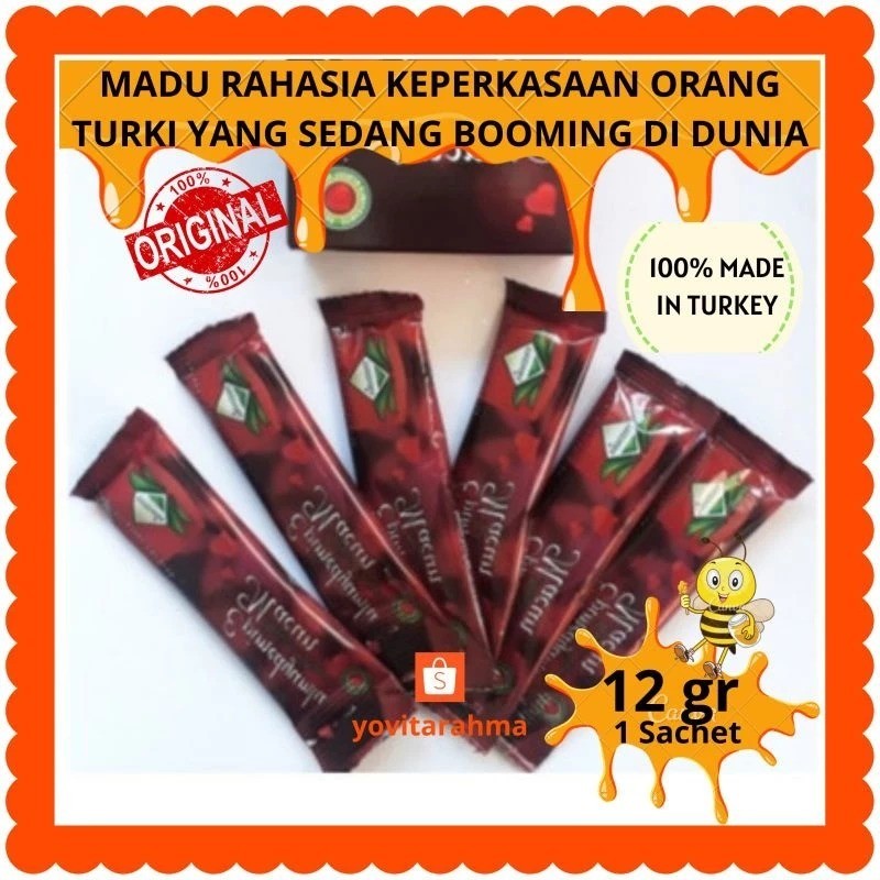 

Madu kemasan sachet 12gram madu Turki original 100%