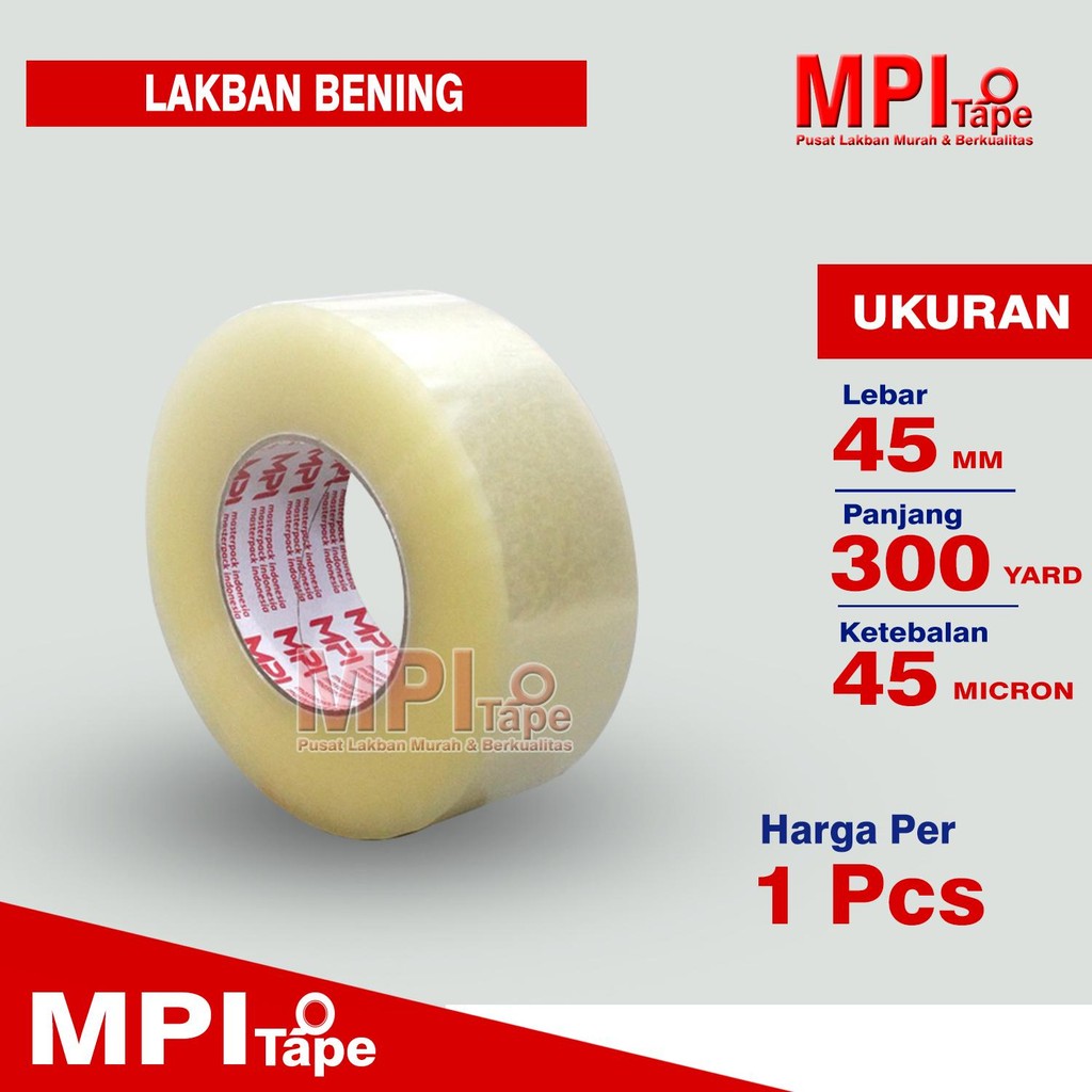 

Lakban Bening 45 mm x 300 Yard - Lakban Packing JUMBO - MPI