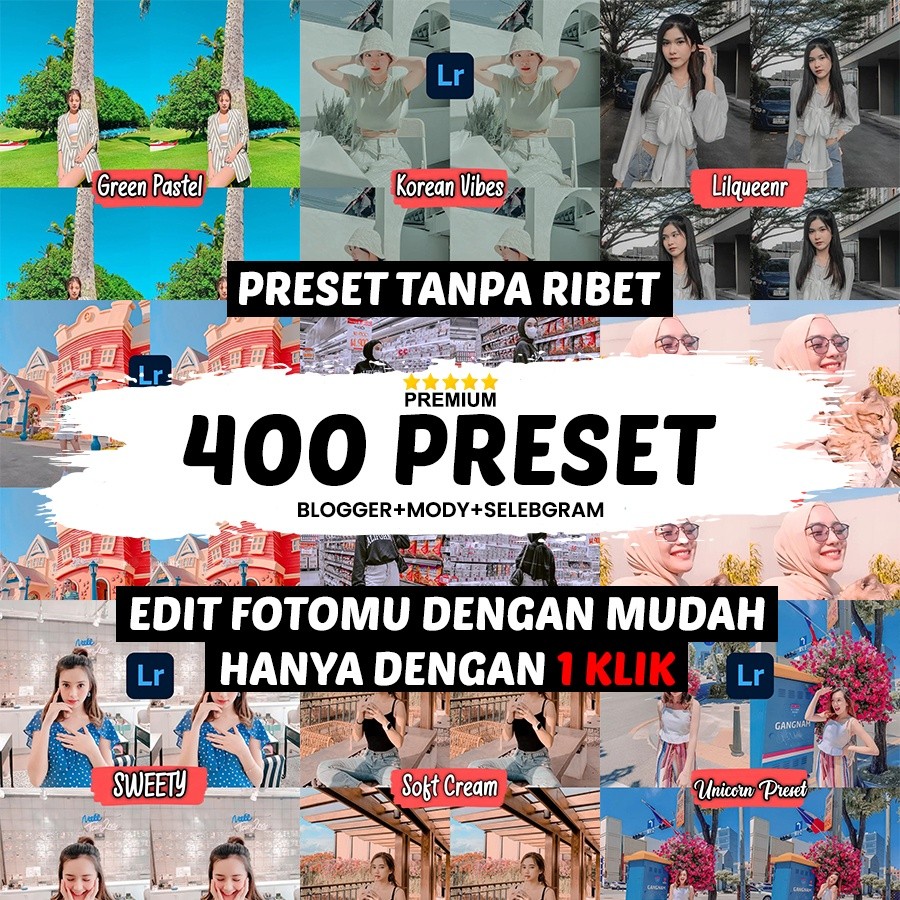 400 PAKET LENGKAP PRESET LIGHTROOM DESKTOP PREMIUM TERMURAH - PRESET LIGHTROOM DESKTOP - PAKET PRESE