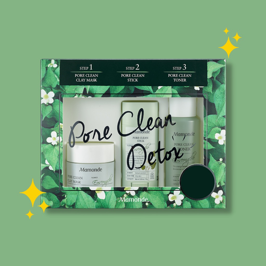 Mamonde Pore Trial Kit Pore Clean Detox BYE BYE BLACKHEAD Original Exp 2027  Set Skincare