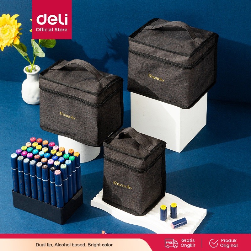 

Deli Finenolo Spidol Sketsa / Sketch Marker Dual tip 30 80 Warna EC184