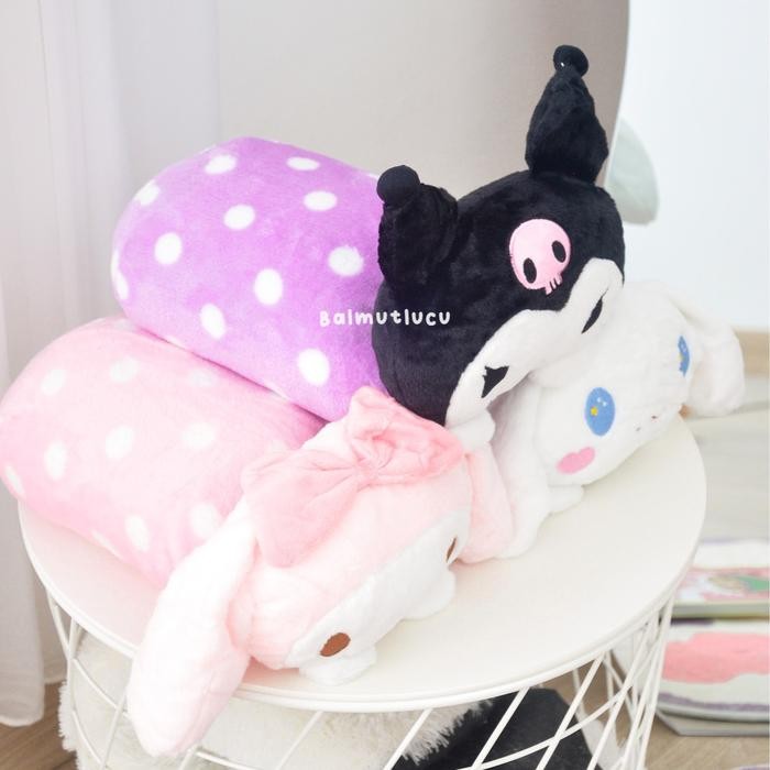 Promo BALMUTLUCU | Selimut Traveling Cinnamoroll Kuromi My Melody - Cinnamoroll terlaris