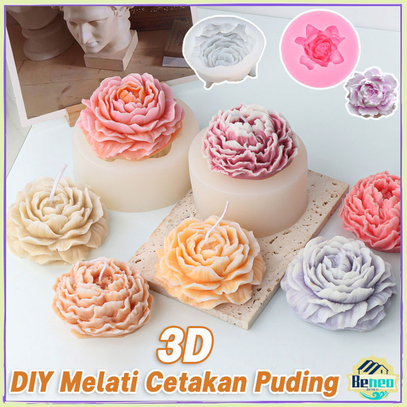 DIY 3D Melati Cetakan Puding Bunga Cetakan Jelly Cetakan Puding Silikon Cetakan Silikon Penyebar Aro