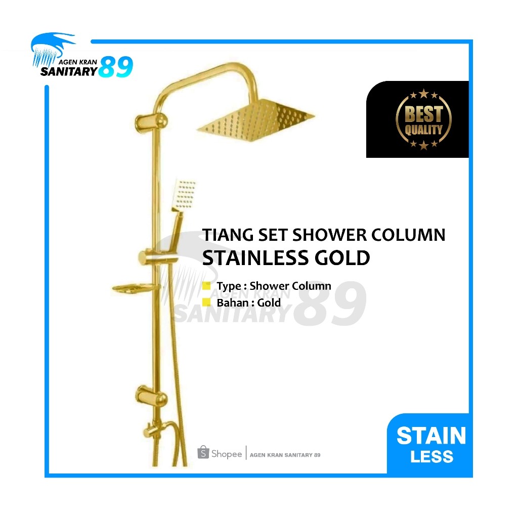 TIANG SET SHOWER GOLD/SHOWER SET TIANG GOLD/SHOWER CLOUMN GOLD/SHOWER KAMAR MANDI GOLD