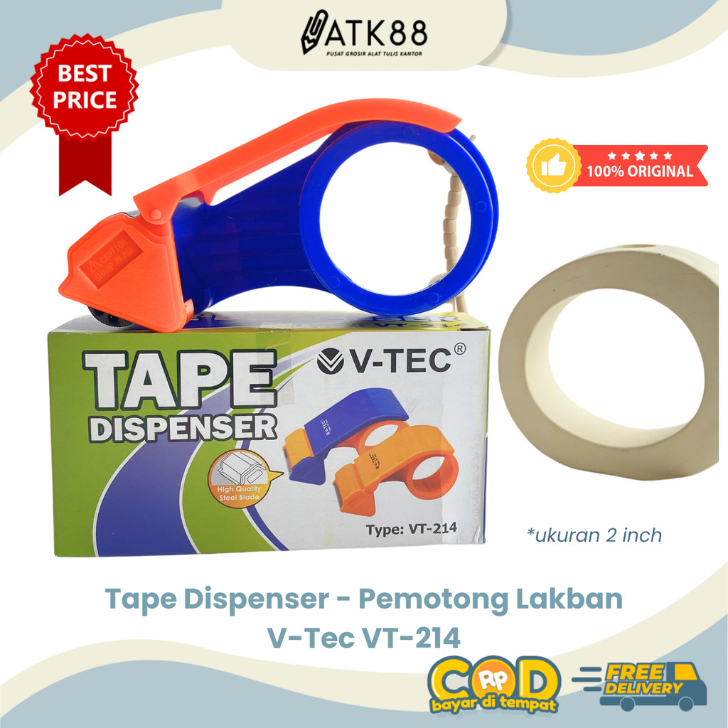 

[ATK88] Tape Dispenser V-Tec / Pemotong Lakban 2" VT-214
