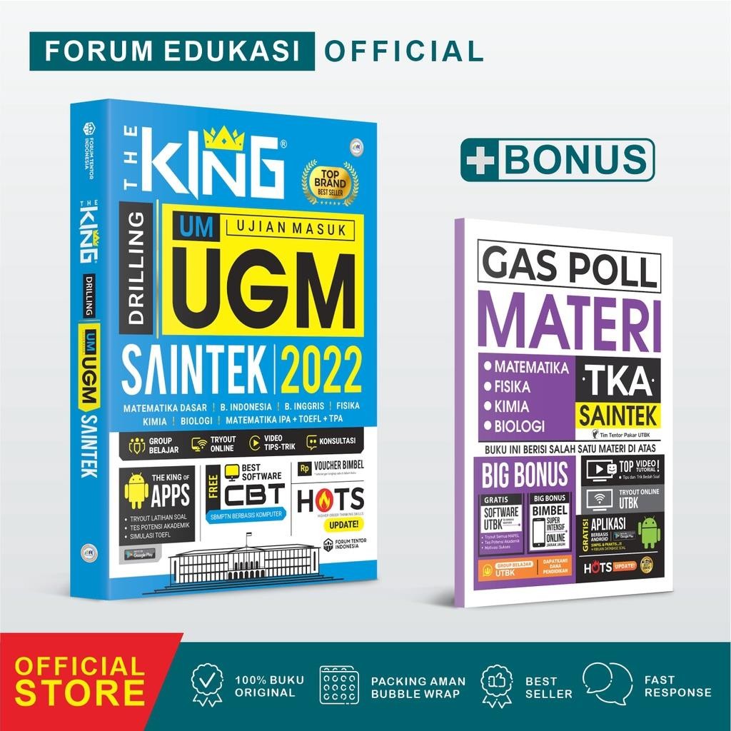 BUKU SBMPTN THE KING DRILLING UM UGM SAINTEK SOSHUM 2022
