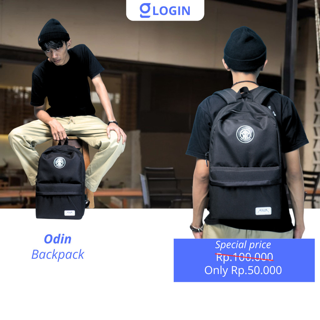 Tas Ransel Cordura Pria Wanita Untuk Sekolah Dan kuliah Keren LOGIN.inc