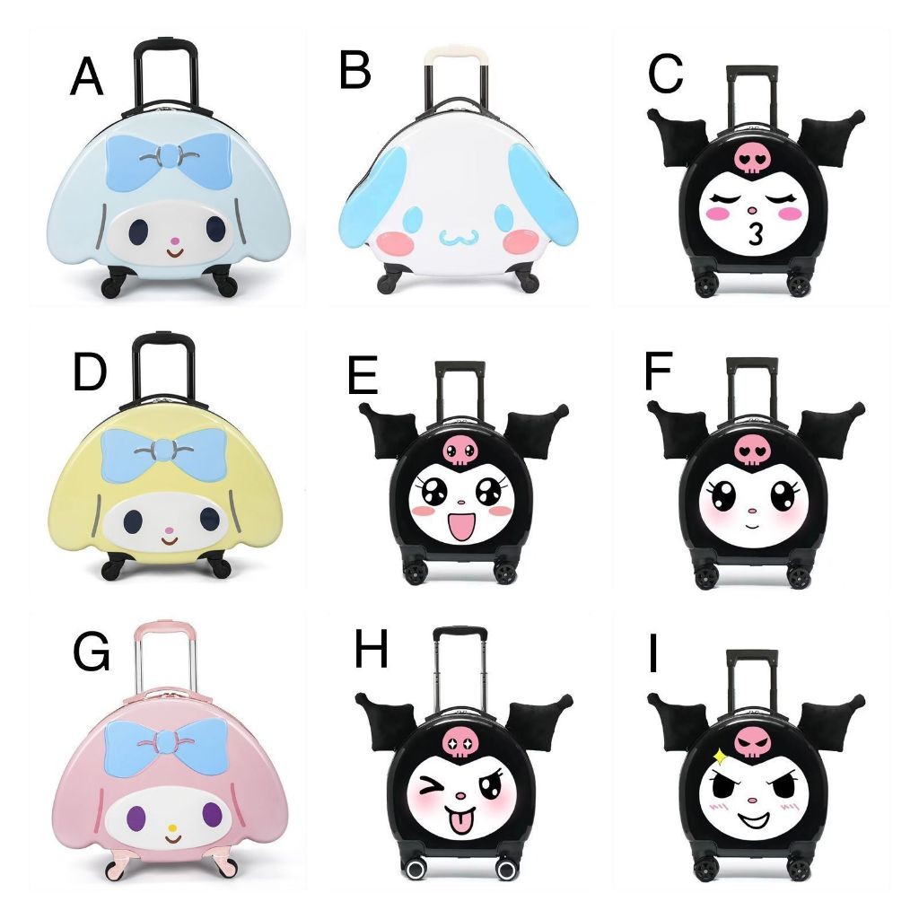 Koper Anak SANRIO Tas Sekolah Travelling Cinnamoroll Kuromi Melody