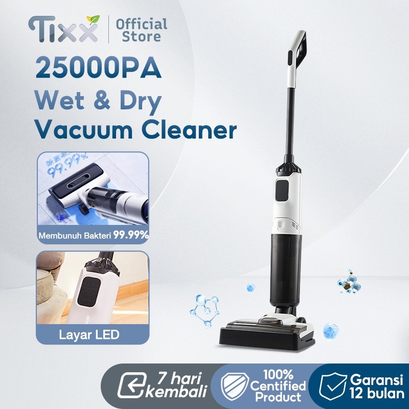 TIXX Wet Dry Cordless Stick Vacuum Cleaner Mop Scrubber Washer Penyedot Debu