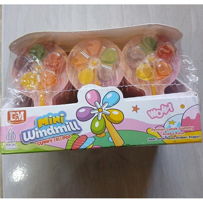 

PERMEN MINI WINDMILL KIPAS GUMMY LOLLIPOP halal ISI 30 PCS