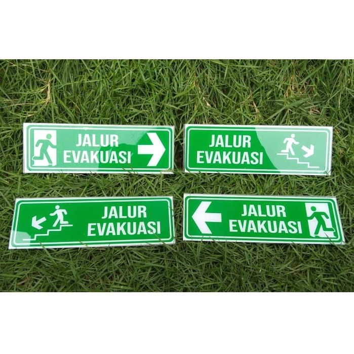 

Sticker Sign Stiker Jalur Evakuasi 10 x 30 cm