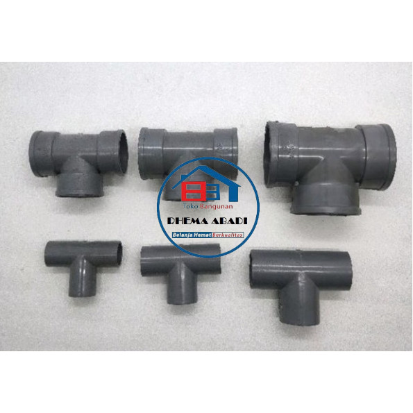 Tee Pipa PVC JAYA 1 1/4",1 1/2",2"  3 ,4 Sambungan Pipa T
