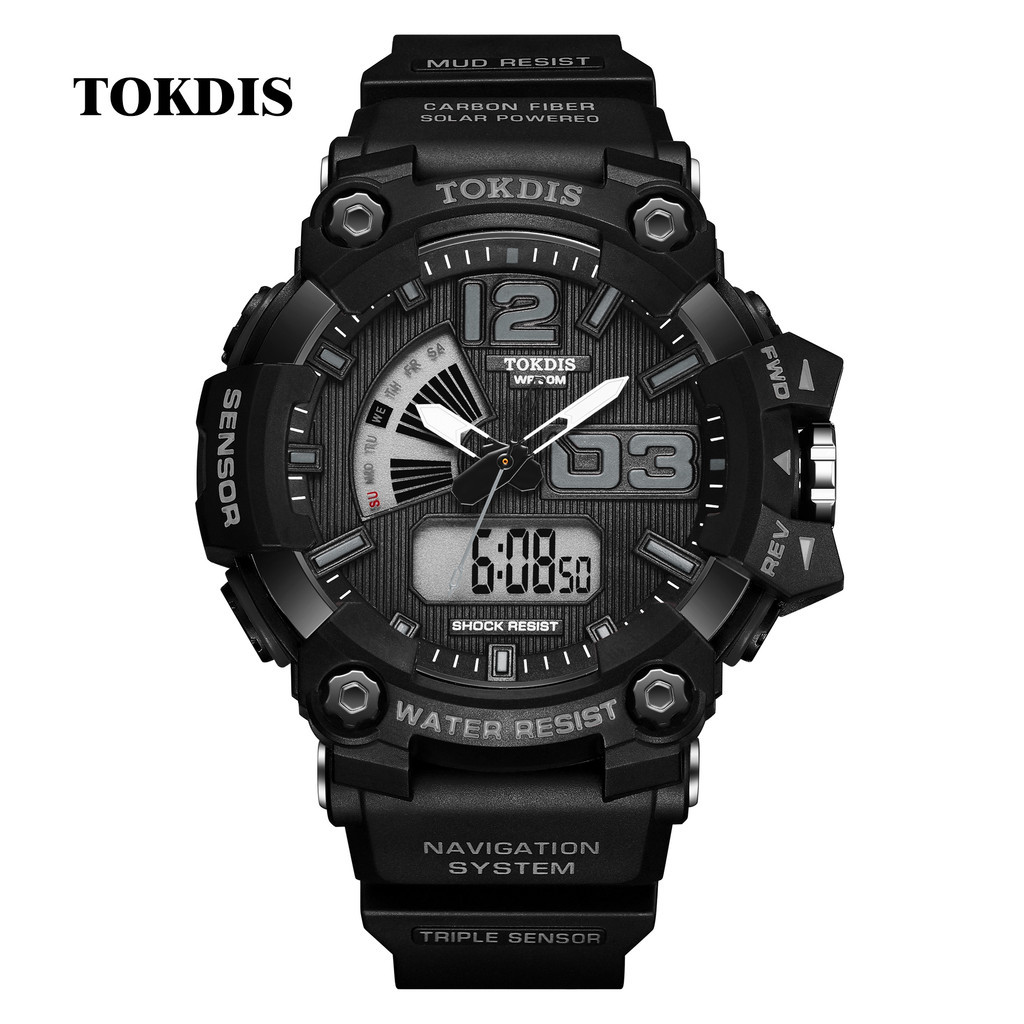 Jam TanganJam Tangan Tokdis T-2519 Rubber Original Double Time