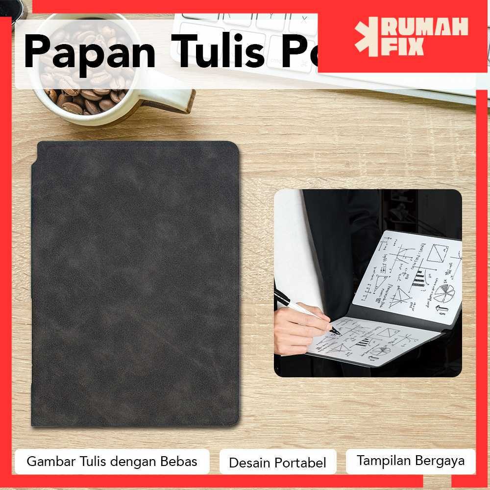 

FEI NAI SHI Papan Tulis Portable A5 Whiteboard Notebook PU with Pen - H-2302