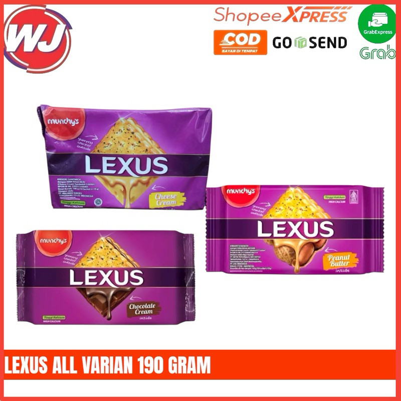 

[oddsolshop] pekanbaru/Munchy's Lexus Biskuit Sandiwch 190GR Chocolate Cheese Cream Krim Coklat Keju