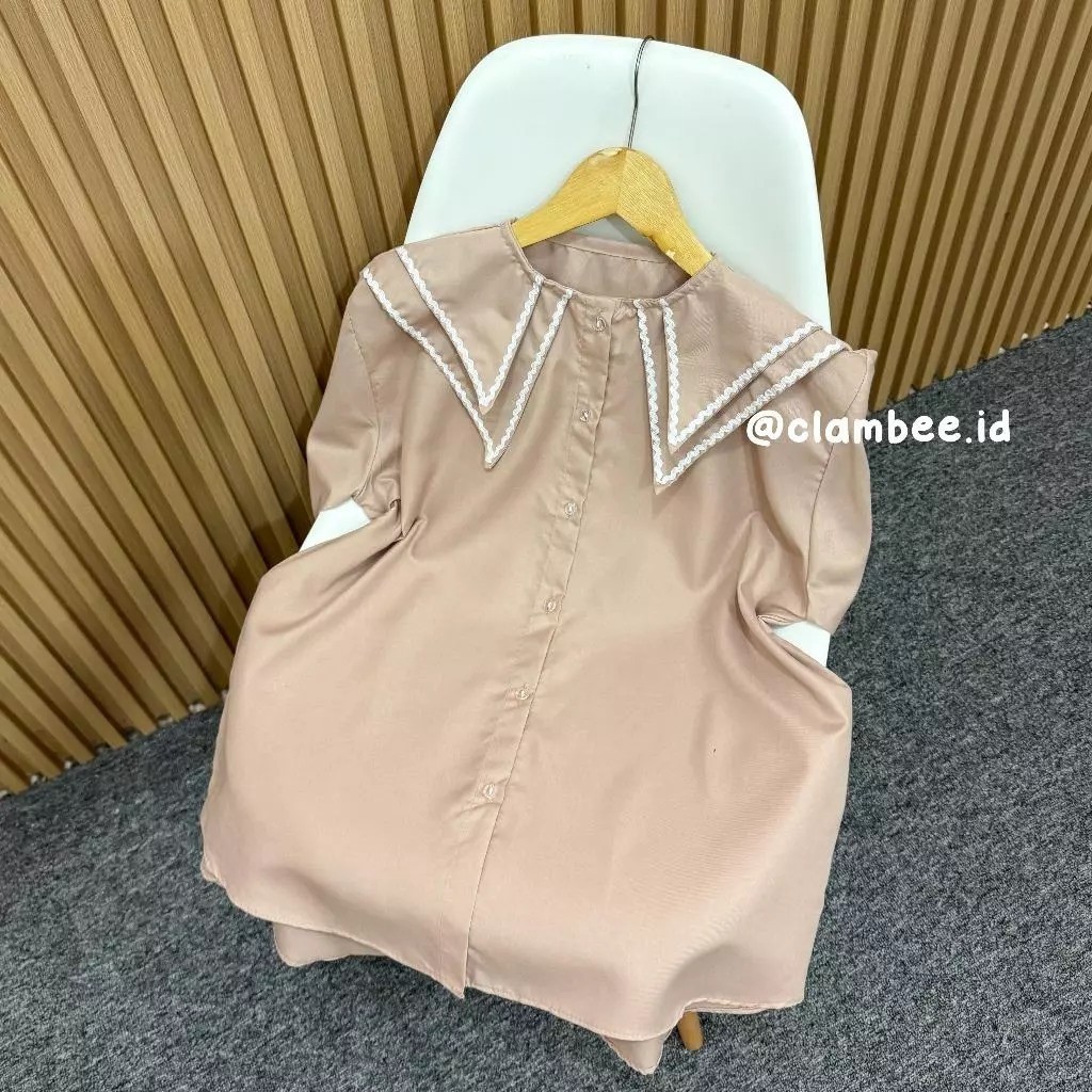 DOLLAR - ZJD BLOUSE UFIA MODEL POLOS KERAH SAILOR / PINKA Blouse Kemeja Kerah Renda / BAJU ATASAN KE