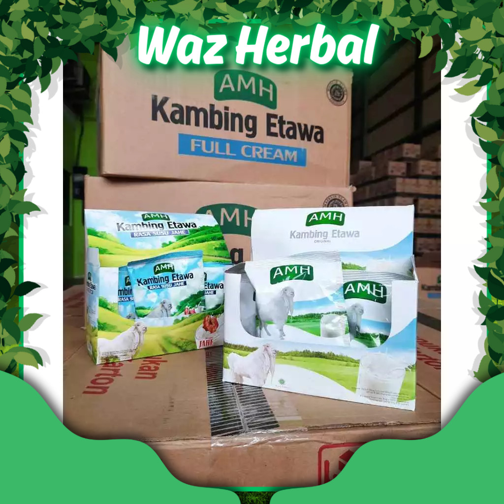 

ORIGINAL | Susu Kambing Etawa AMH Jahe dan Vanilla Original 10 Sachet | Waz Herbal