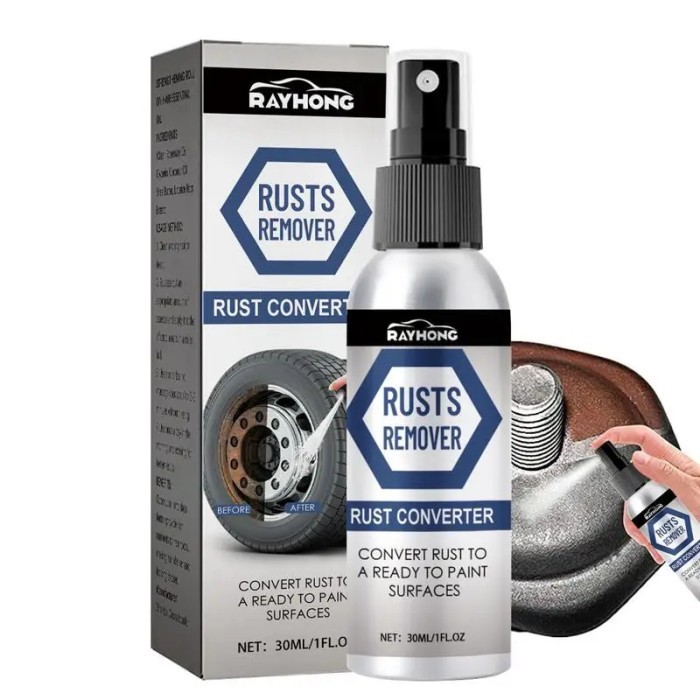 Rayhong Spray Cairan Pembersih Penghilang Anti Karat Mobil Wheel Rust Remover Lubricant Cairan Pelumas Kendaraan Chain Lube 30 ml 30ml