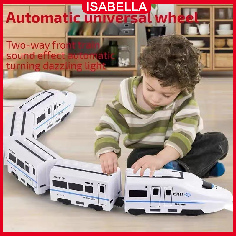 ISABELLA Kereta Api Rel Kecepatan Tinggi Mainan Anak-anak / Kereta api simulasi kereta listrik berke