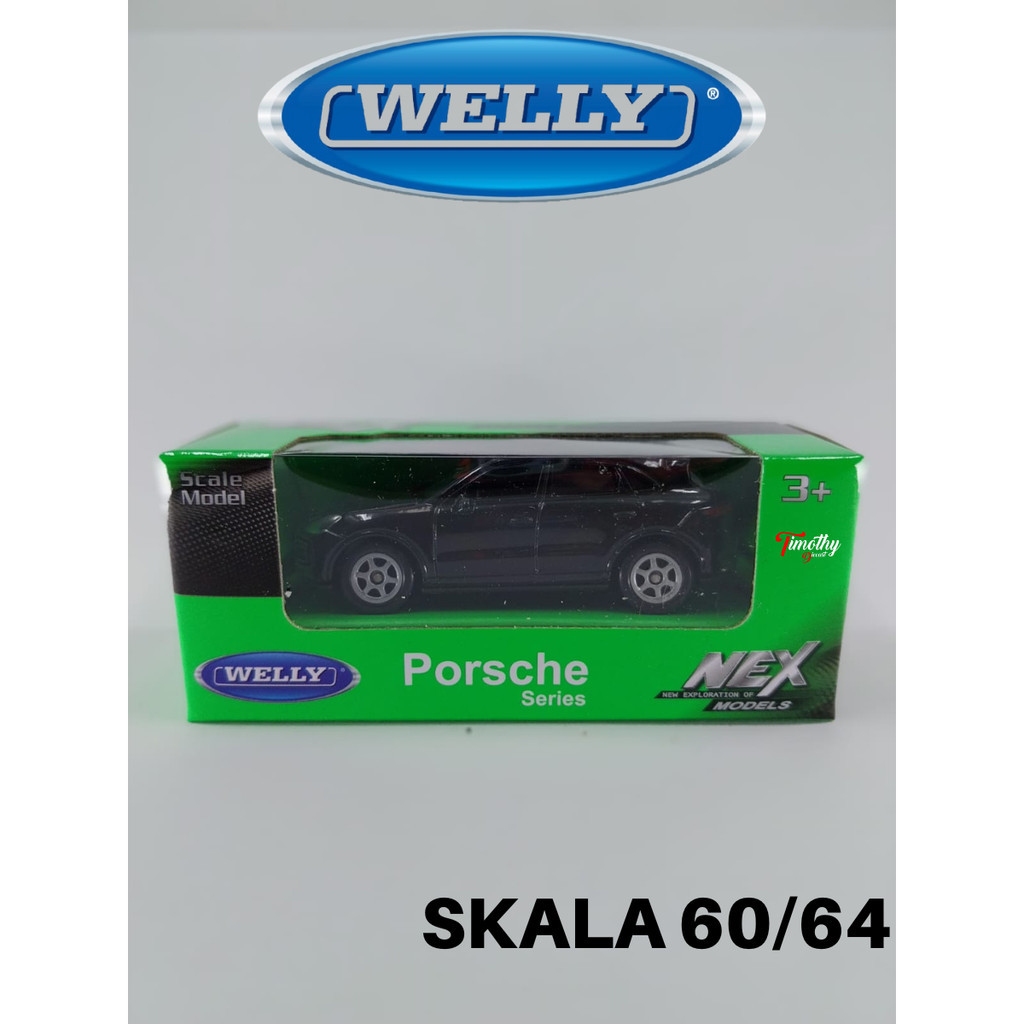 Diecast Welly Nex Skala 60 Porsche 918 Turbo Hitam